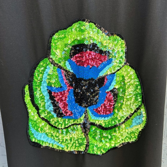 Giles Deacon Black sequin Shift Dress, Size M - Picture 4 of 8